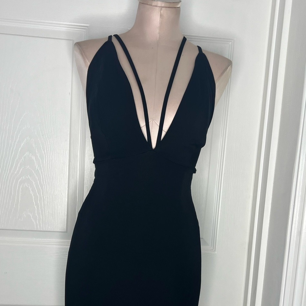 NWT Naked Wardrobe Strappy Deep V-neck Midi Dress Sz S - Picture 8 of 8